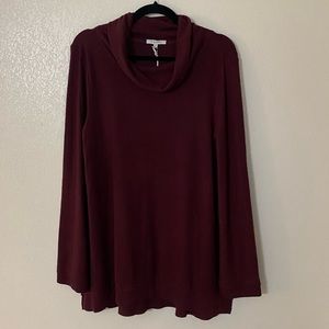 Z SUPPLY Ali Cowl Slub Merlot Sweater